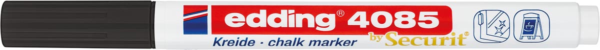 Edding Krijtmarker e-4085, ronde punt van 1 - 2 mm, zwart