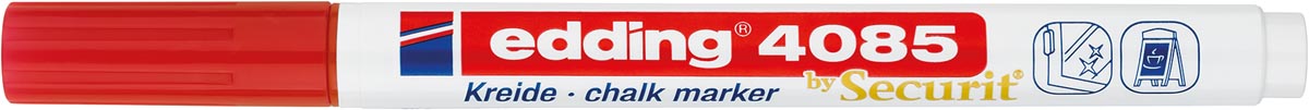Edding Krijtmarker e-4085, ronde punt van 1 - 2 mm, rood
