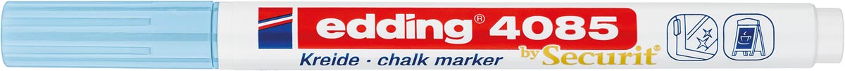 Edding Krijtmarker e-4085, ronde punt van 1 - 2 mm, pastelblauw