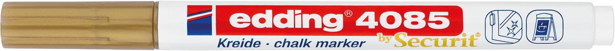 Edding Krijtmarker e-4085, ronde punt van 1 - 2 mm, goud afbeelding