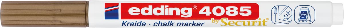 Edding Krijtmarker e-4085, ronde punt van 1 - 2 mm, koper