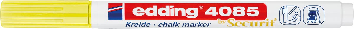 Edding Krijtmarker e-4085, ronde punt van 1 - 2 mm, neongeel