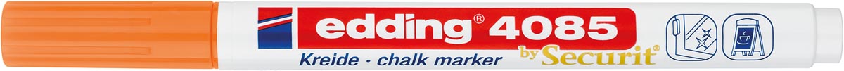 Edding Krijtmarker e-4085, ronde punt van 1 - 2 mm, neonoranje