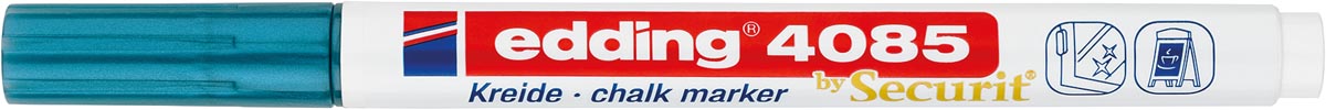 Edding Krijtmarker e-4085, ronde punt van 1 - 2 mm, metallic blauw