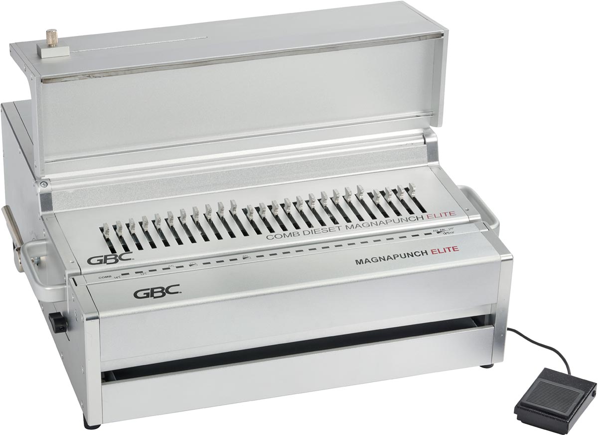 GBC elektrische inbindmachine Magnapunch Elite, met voetpedaal