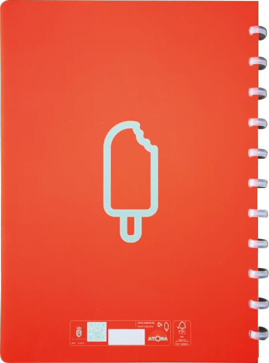 Atoma Sorbet schrift, ft A5, 144 bladzijden, gelijnd, rood afbeelding