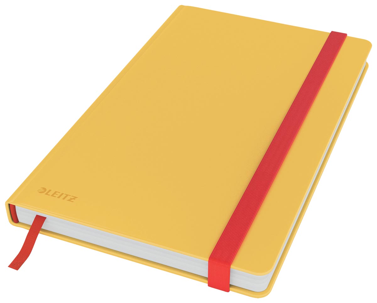 Leitz Cosy notitieboek met harde kaft, voor ft A5, geruit, geel