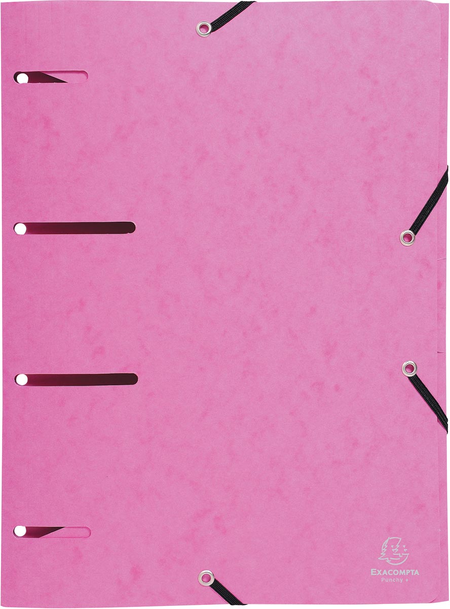 Exacompta Elastomap Punchy 3 Geperforeerde Kleppen Uit Glanskarton Roze huismerk kopen in de aanbieding