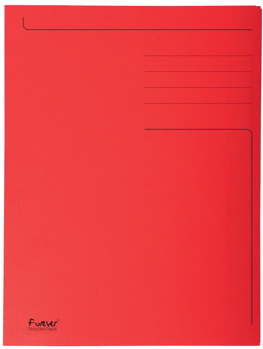Exacompta dossiermap Foldyne ft 24 x 32 cm (voor ft A4), rood, doos van 50 stuks afbeelding