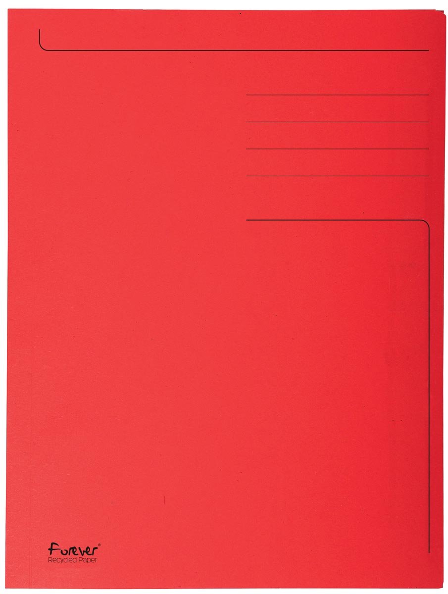 Exacompta dossiermap Foldyne ft 24 x 32 cm (voor ft A4), rood, doos van 50 stuks