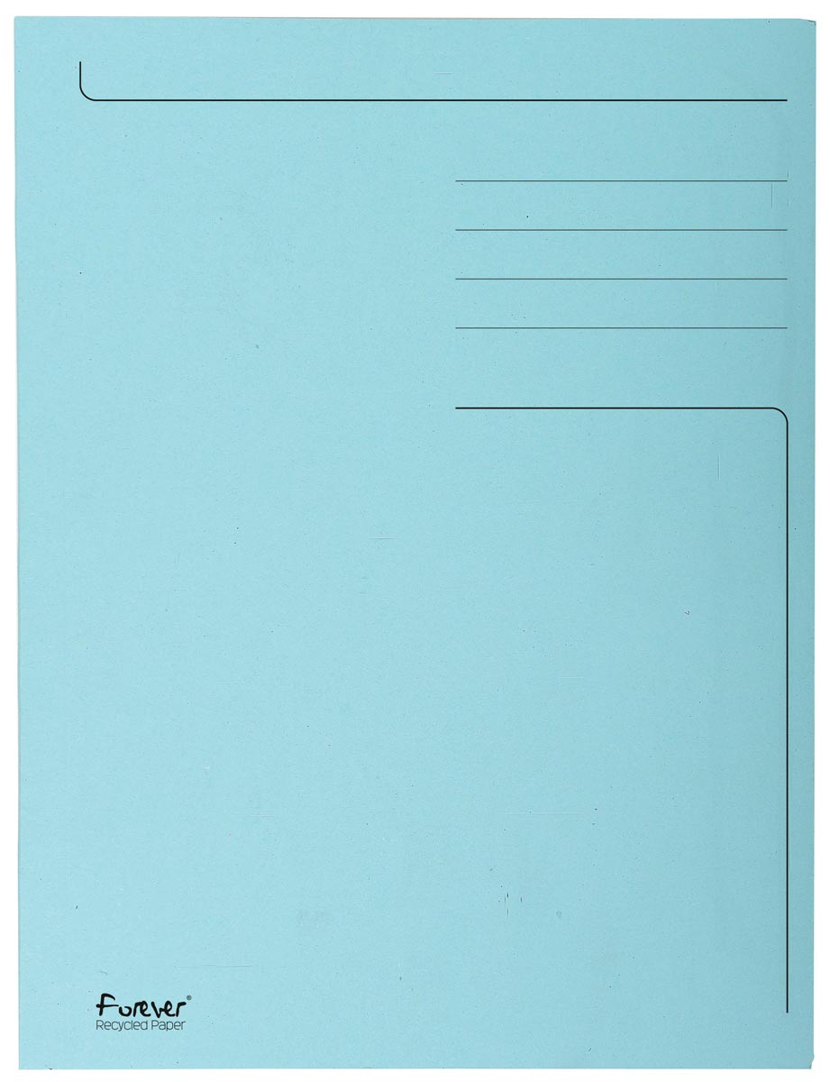 Exacompta dossiermap Foldyne ft 24 x 32 cm (voor ft A4), lichtblauw, pak van 50 stuks afbeelding
