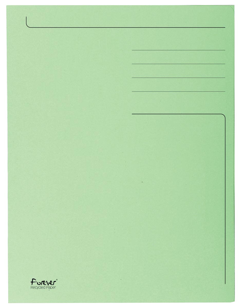 Exacompta dossiermap Foldyne ft 24 x 32 cm (voor ft A4), lichtgroen, pak van 50 stuks afbeelding