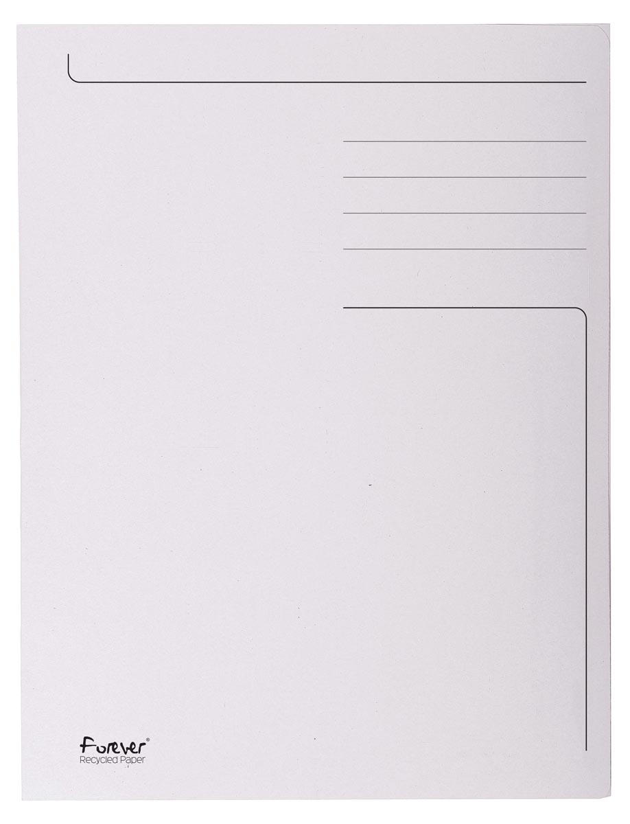 Exacompta dossiermap Foldyne ft 24 x 32 cm (voor ft A4), lichtgrijs, pak van 50 stuks afbeelding