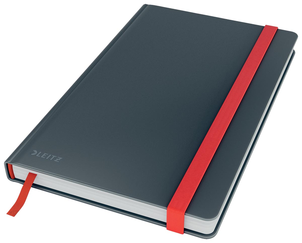Leitz Cosy notitieboek met harde kaft, voor ft A5, gelijnd, grijs afbeelding