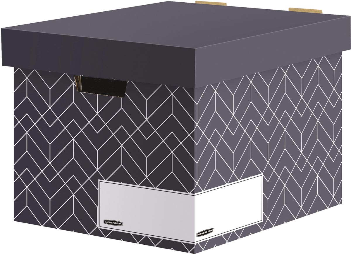 Bankers Box Decor opbergdoos, ft 37 x 28,7 x 32,5 cm, urban nachtblauw