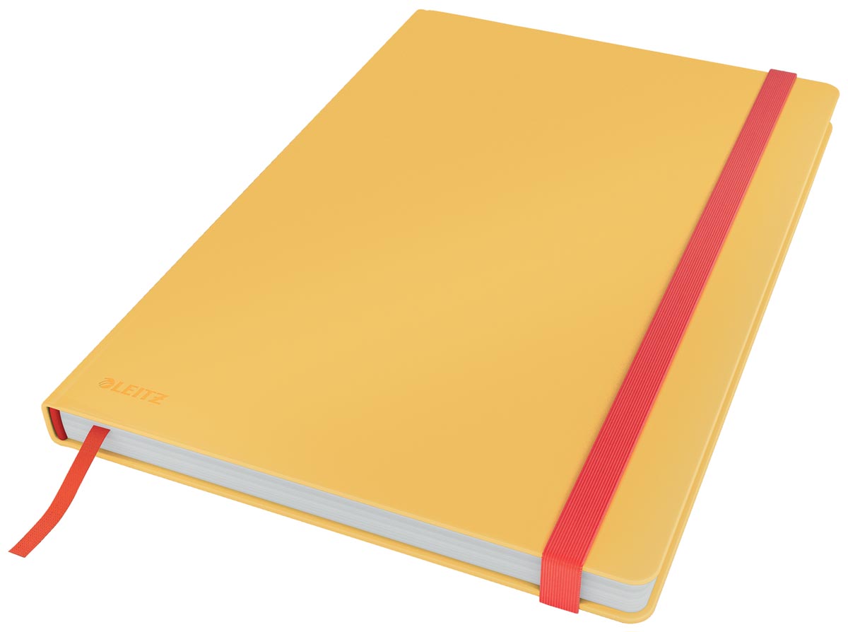 Leitz Cosy notitieboek met harde kaft, voor ft B5, gelijnd, geel afbeelding