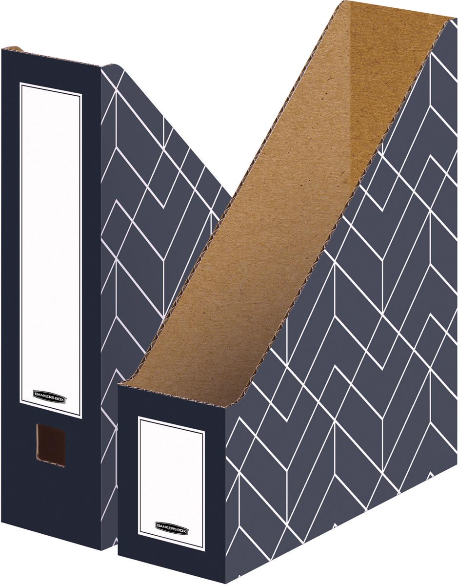 Bankers Box Décor Tijdschriftencassette, ft A4, urban nachtblauw