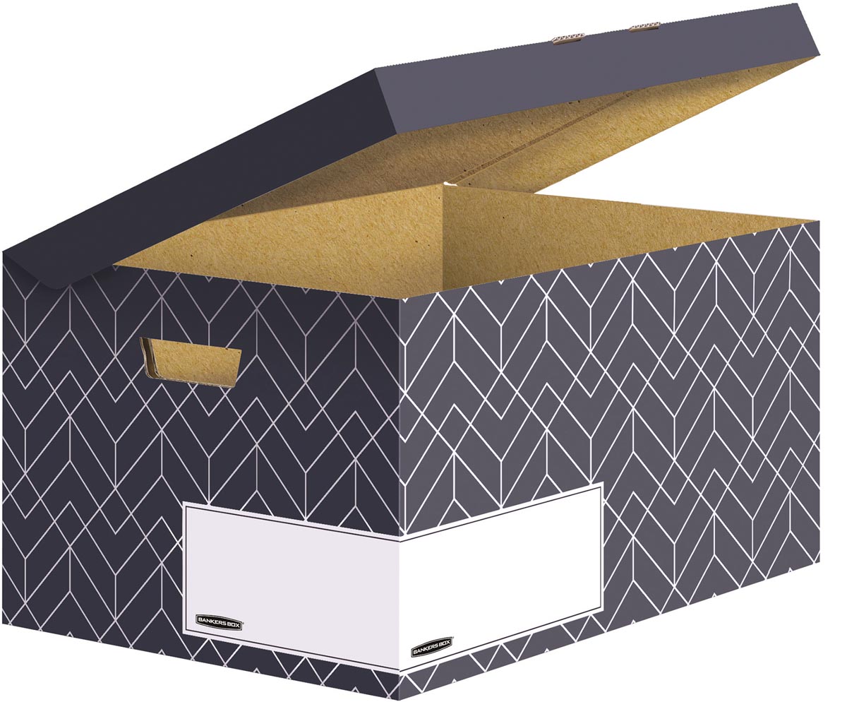 Bankers Box Decor Flip Top Box, ft 35,5 x 28,7 x 54,5 cm, urban nachtblauw