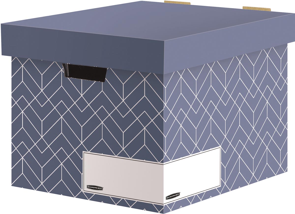 Bankers Box Décor opbergdoos, ft 37 x 28,7 x 32,5 cm, urban leiblauw