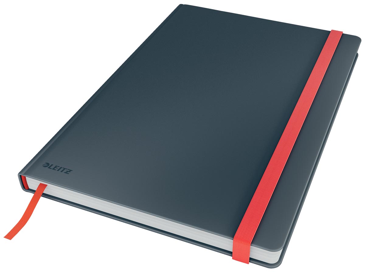 Leitz Cosy notitieboek met harde kaft, voor ft B5, gelijnd, grijs afbeelding