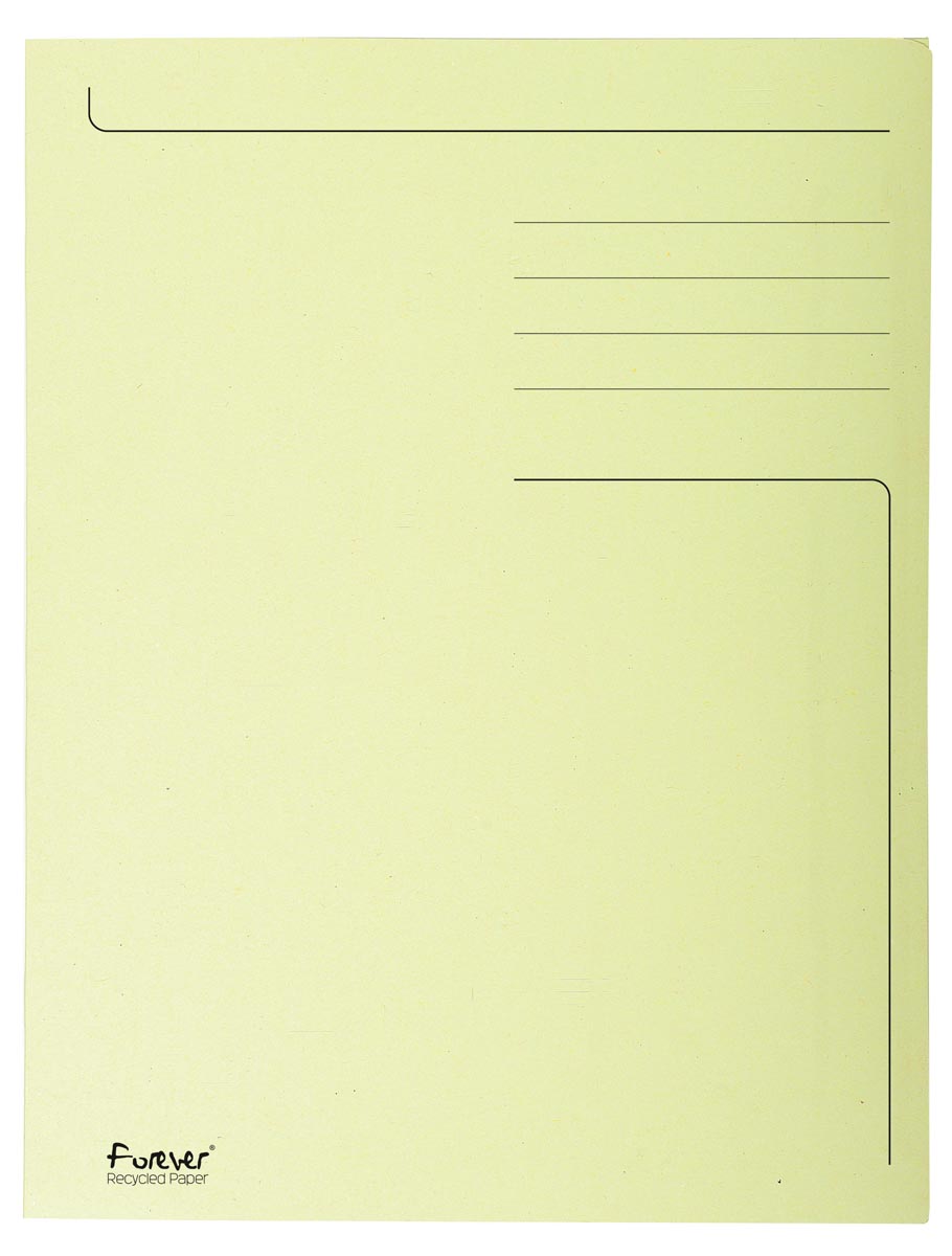 Exacompta dossiermap Foldyne ft 24 x 35 cm (voor ft folio), geel, pak van 50 stuks afbeelding