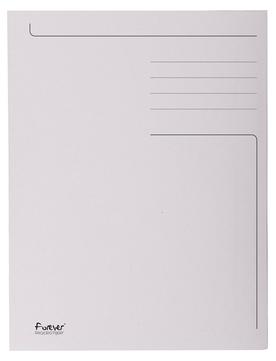 Exacompta dossiermap Foldyne ft 24 x 35 cm (voor ft folio), lichtgrijs, pak van 50 stuks