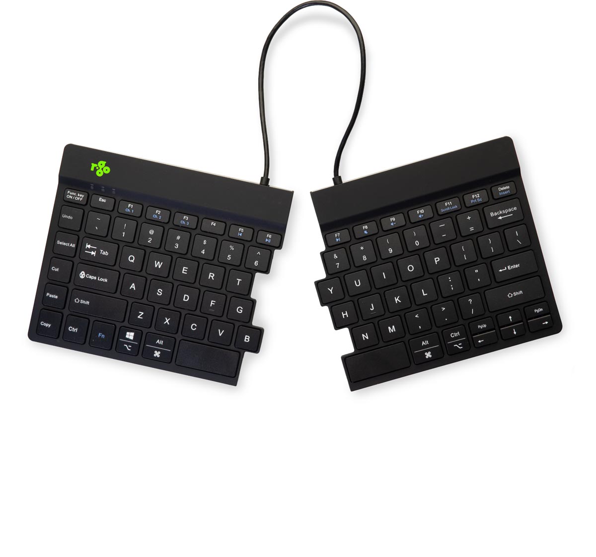 R-Go tools R-Go Split Break ergonomisch Bluetooth toetsenbord qwerty zwart