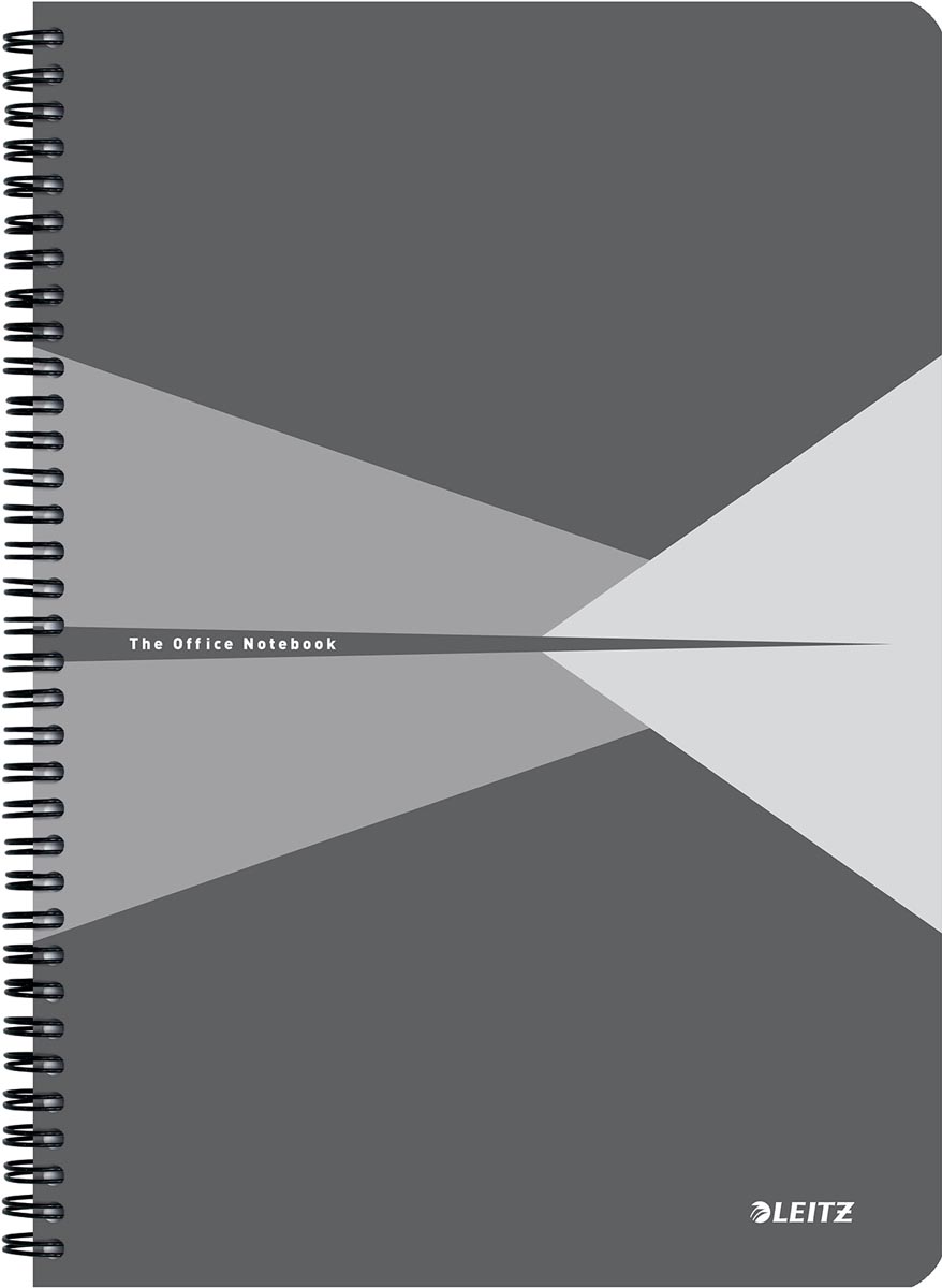 Leitz Office notitieboek, ft A4, kaft in PP, gelijnd, grijs