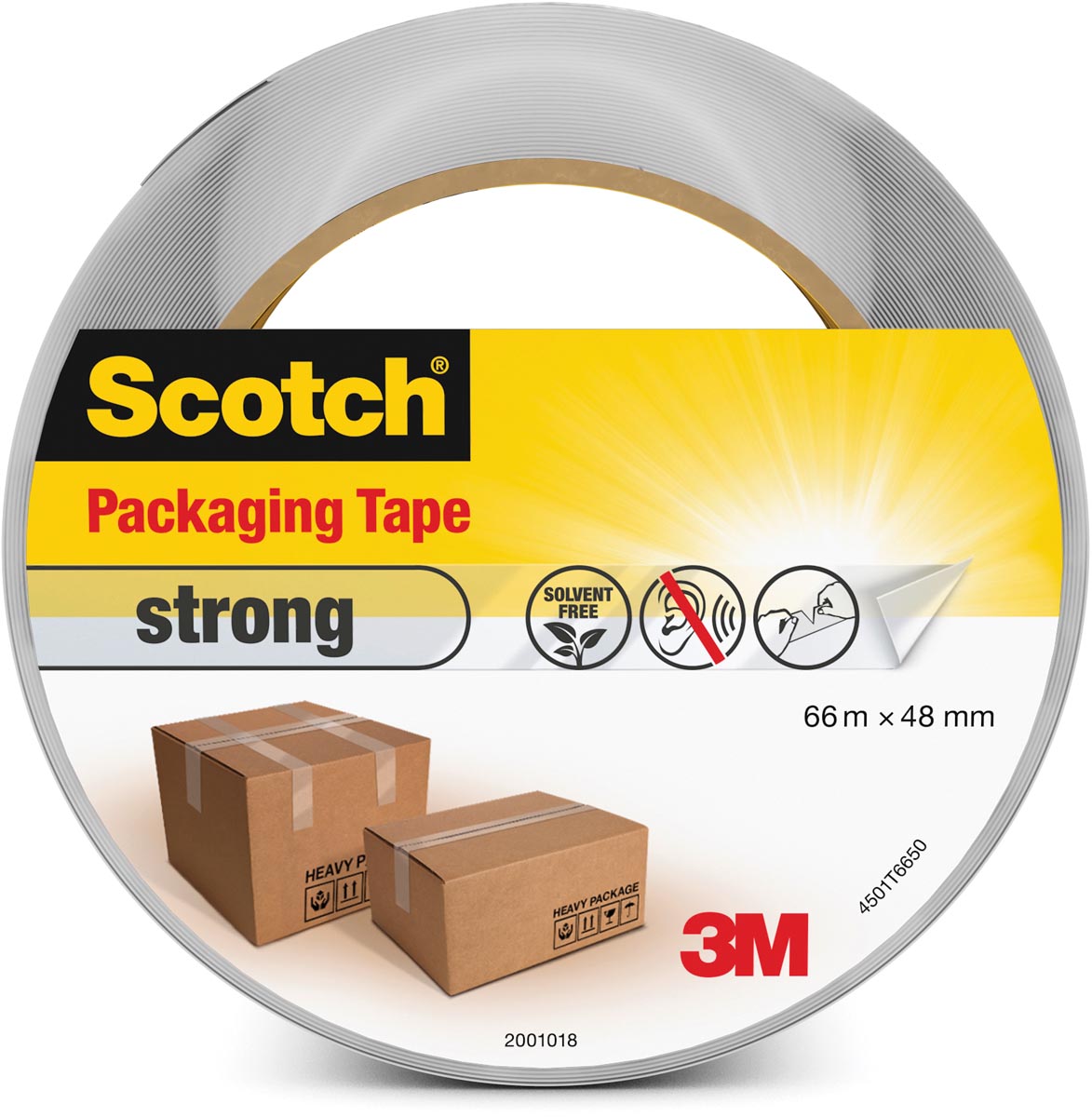 Scotch verpakkingsplakband Classic, ft 48 mm x 66 m, transparant, per rol afbeelding