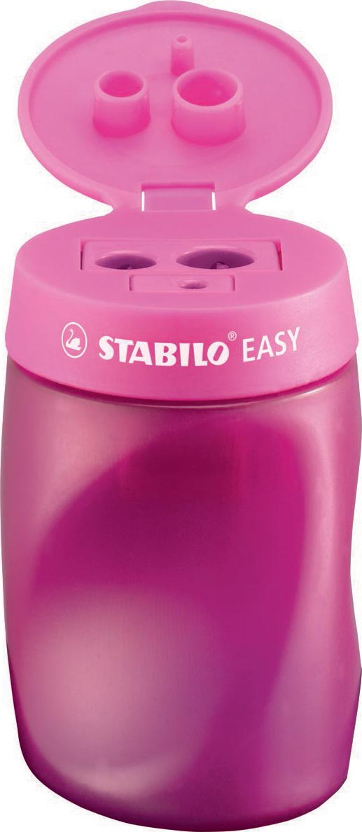 STABILO EASYsharpener potloodslijper, 2 gaten, voor rechtshandigen, roze afbeelding