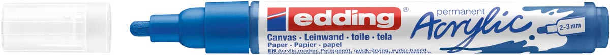 Edding Acrylic marker medium gentiaanblauw