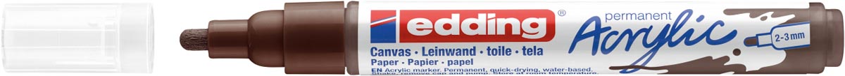 Edding Acrylic marker medium chocoladebruin