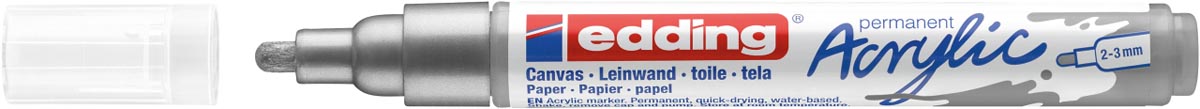 Edding Acrylic marker medium zilver