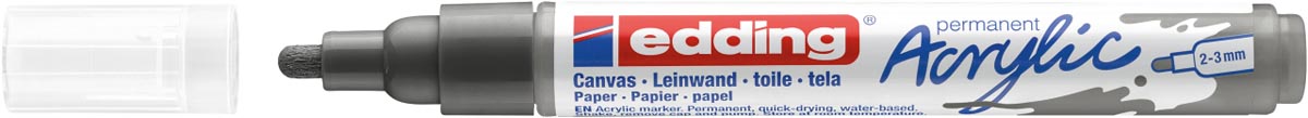 Edding Acrylic marker medium antraciet