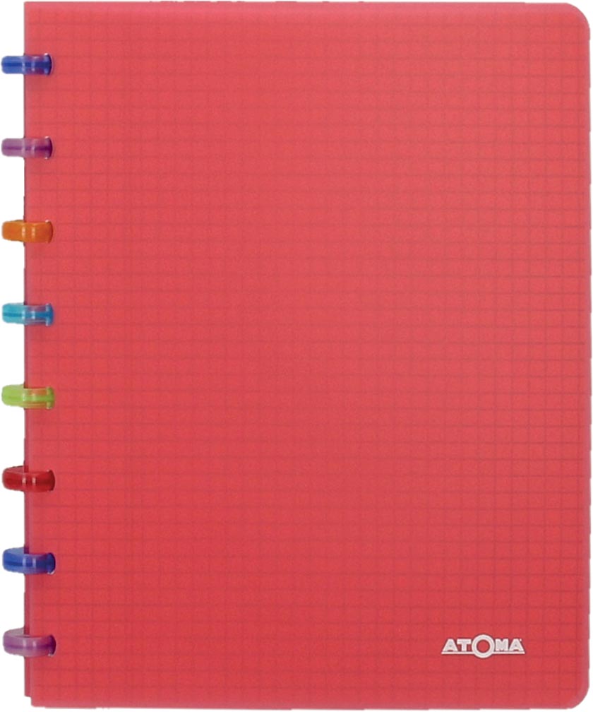 Atoma schrift Tutti Frutti ft A5, gelijnd, transparant rood