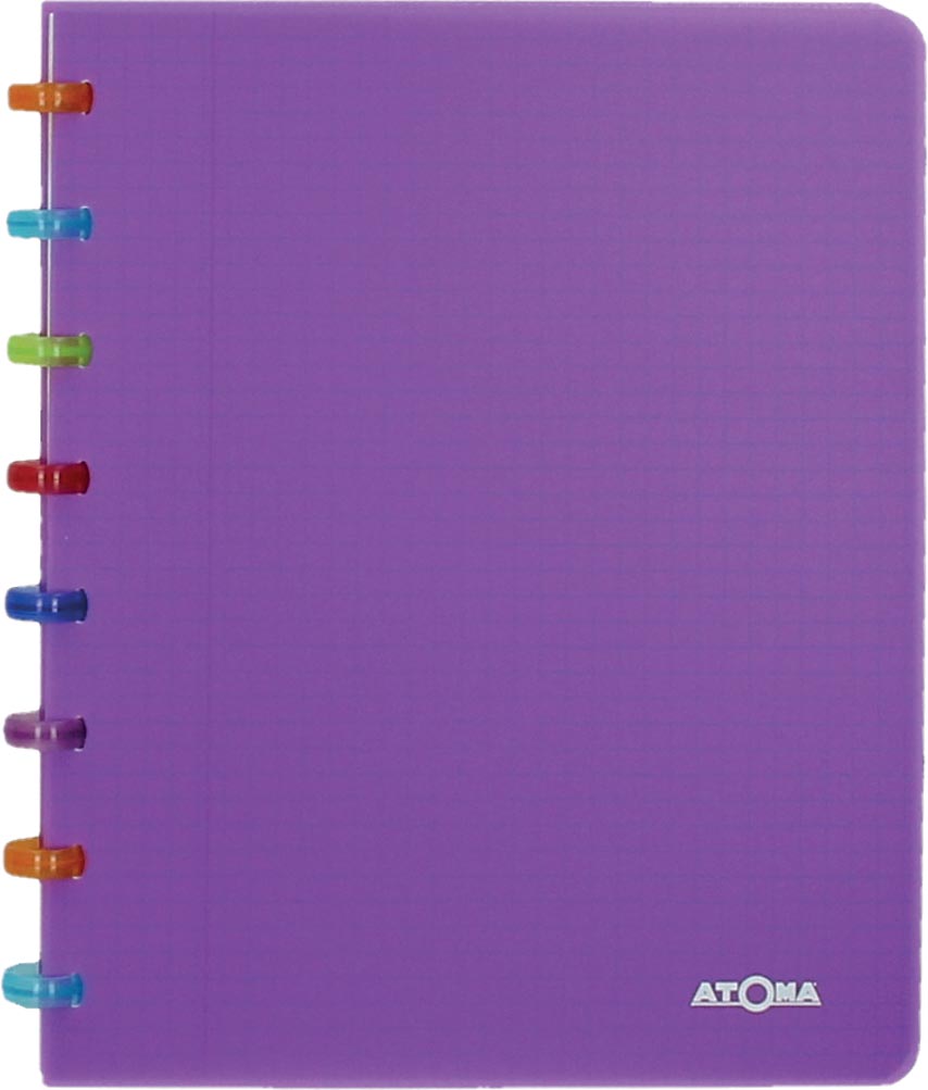 Atoma Tutti Frutti schrift, ft A5, 144 bladzijden, gelijnd, transparant paars afbeelding