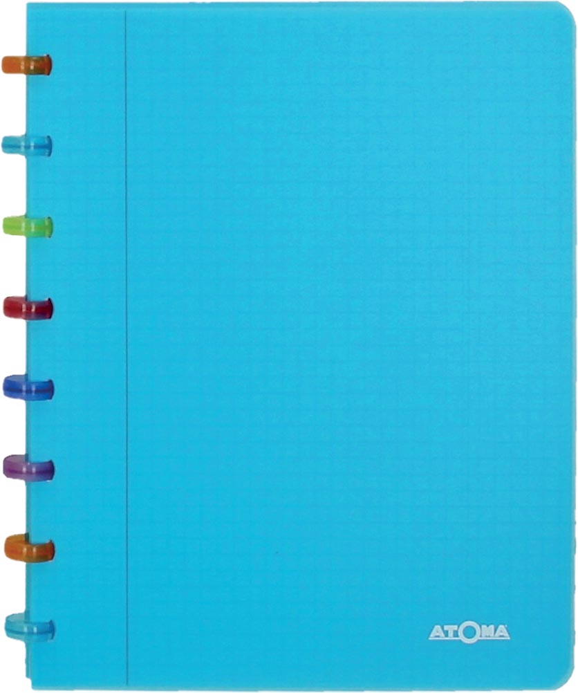 Atoma schrift Tutti Frutti ft A5, gelijnd, transparant turkoois