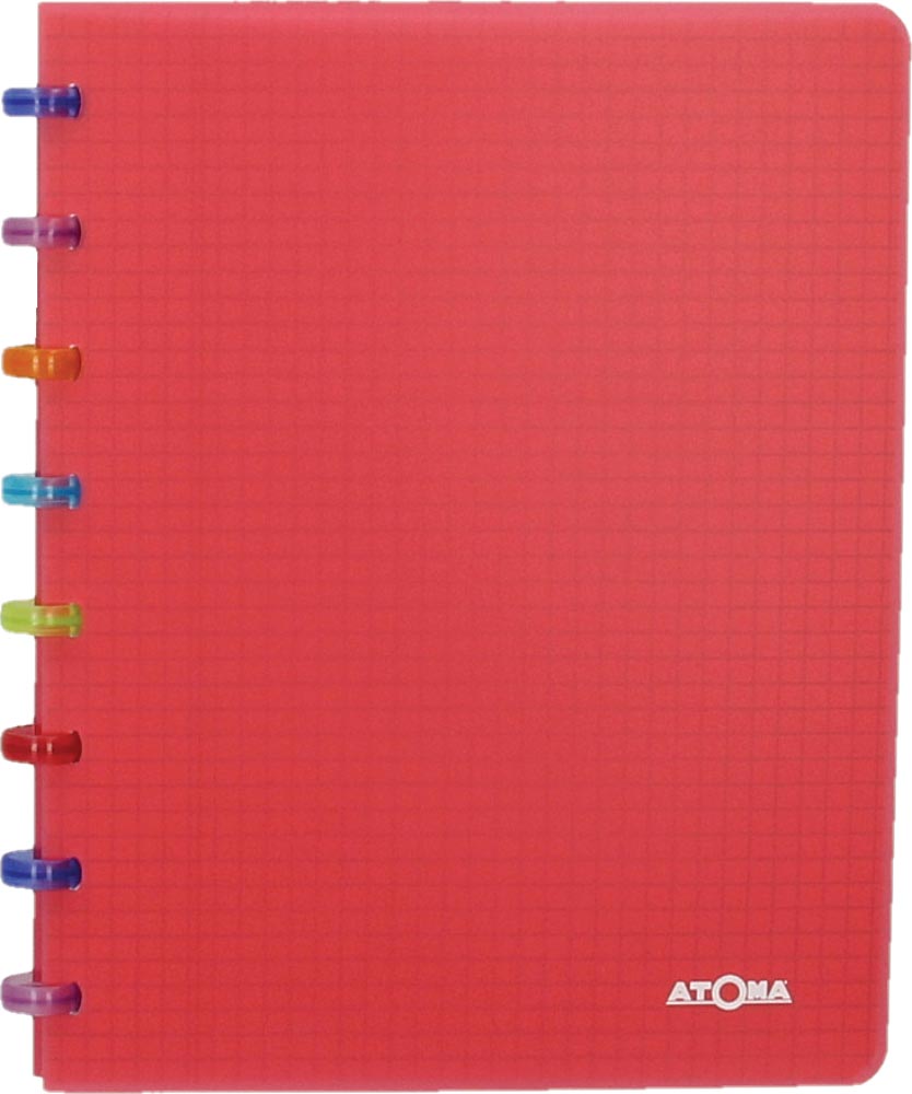 Atoma schrift Tutti Frutti ft A5, geruit 5 mm, transparant rood