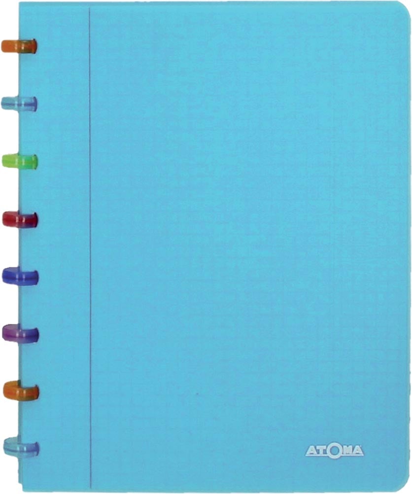 Atoma Tutti Frutti schrift, ft A5, 144 bladzijden, commercieel geruit, transparant blauw afbeelding