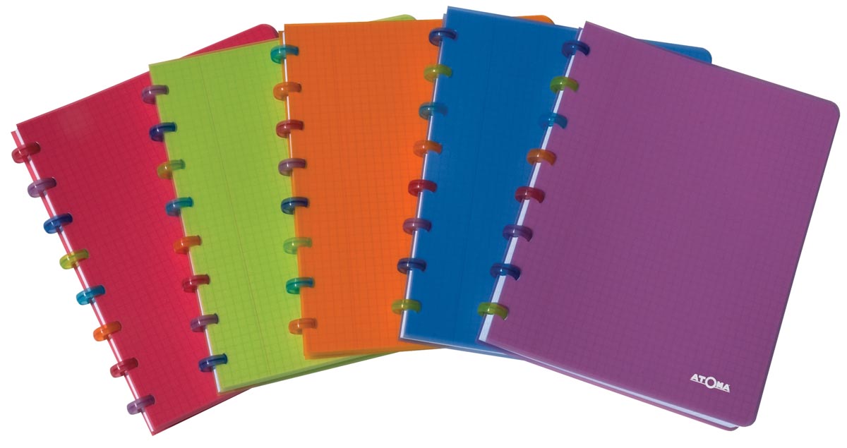 Atoma Tutti Frutti schrift, ft A5, 144 bladzijden, commercieel geruit, geassorteerde kleuren afbeelding
