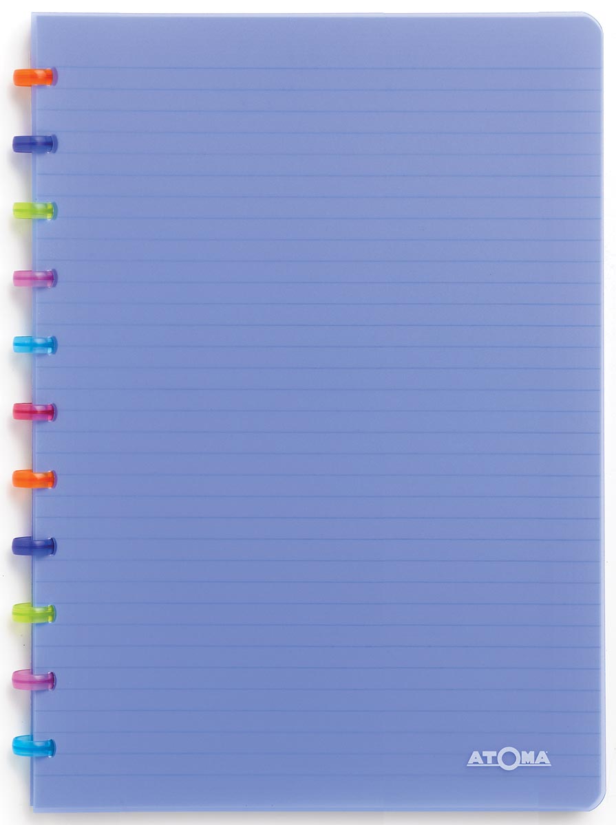 Atoma Tutti Frutti schrift, ft A4, 144 bladzijden, gelijnd, transparant blauw afbeelding