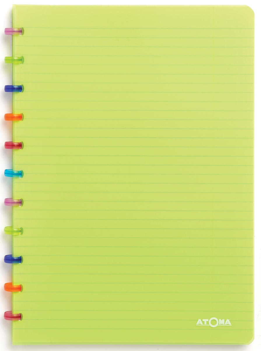 Atoma schrift Tutti Frutti ft A4, gelijnd, transparant groen