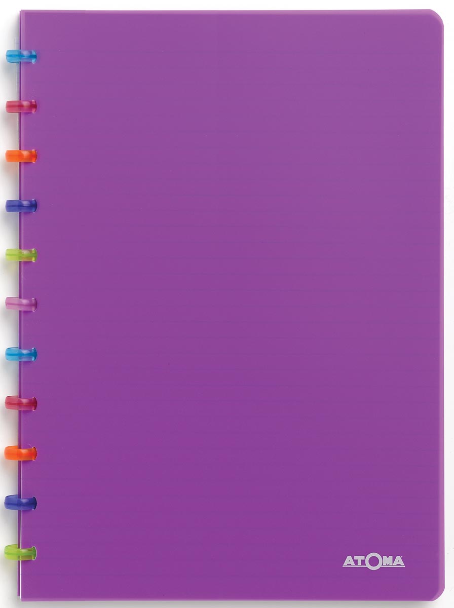 Atoma schrift Tutti Frutti ft A4, gelijnd, transparant paars