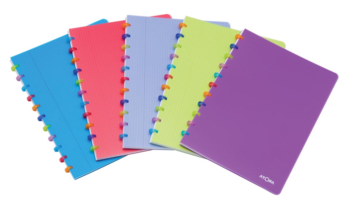 Atoma Tutti Frutti schrift, ft A4, 144 bladzijden, gelijnd, geassorteerde kleuren afbeelding