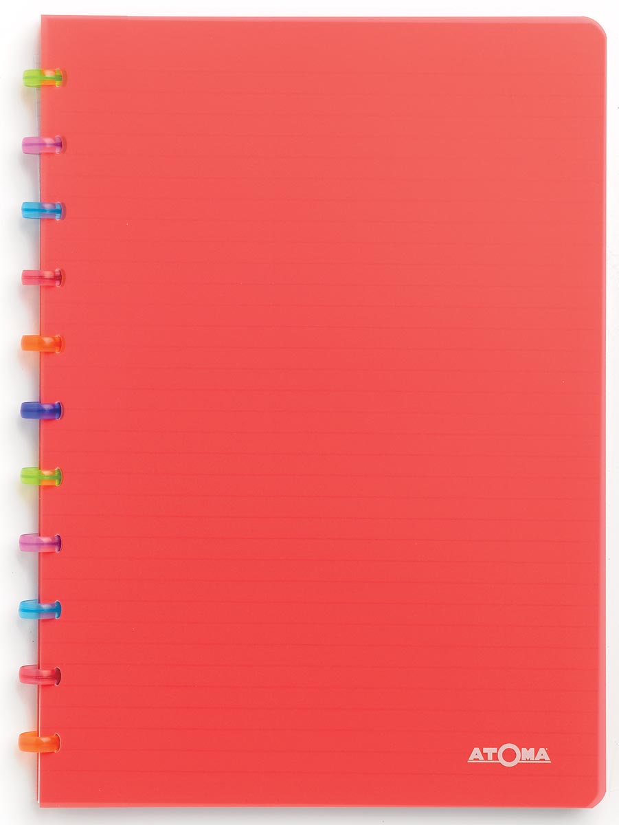 Atoma schrift Tutti Frutti ft A4, geruit 5 mm, transparant rood