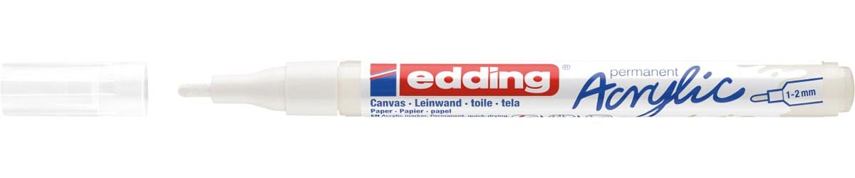 Edding Acrylic marker fijn verkeerswit