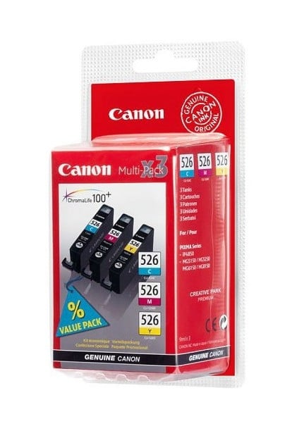 Canon Inktcartridge Cli 526 3 Kleuren 450 520 Paginas Oem 4541B012 Met Beveiligingsysteem huismerk kopen in de aanbieding Canon Inktcartridge Cli 526 3 Kleuren 450 520 Paginas Oem 4541B012 Met Beveiligingsysteem huismerk kopen in de aanbieding