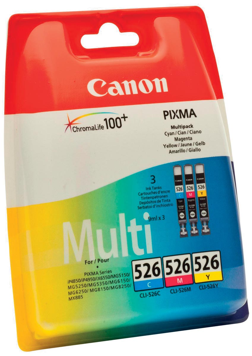 Canon Inktcartridge Cli 526 3 Kleuren 450 Paginas Oem 4541B009 huismerk kopen in de aanbieding