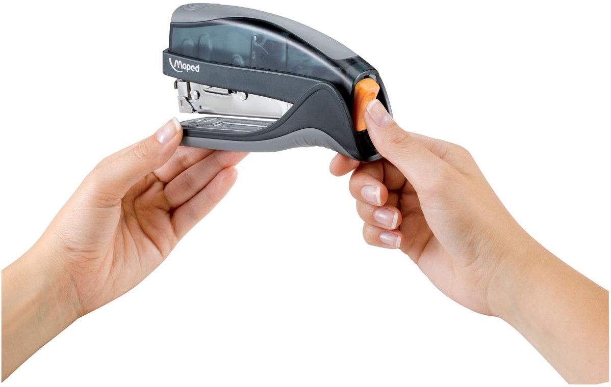 Agrafeuse Métal Maped Advanced Half-Strip - Agrafage 20-25 Feuilles - Ôte-agrafes Intégré - Garantie 10 Ans