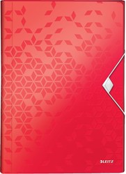 Leitz WOW pochette projets, ft A4, 6 compartiments, en PP, rouge